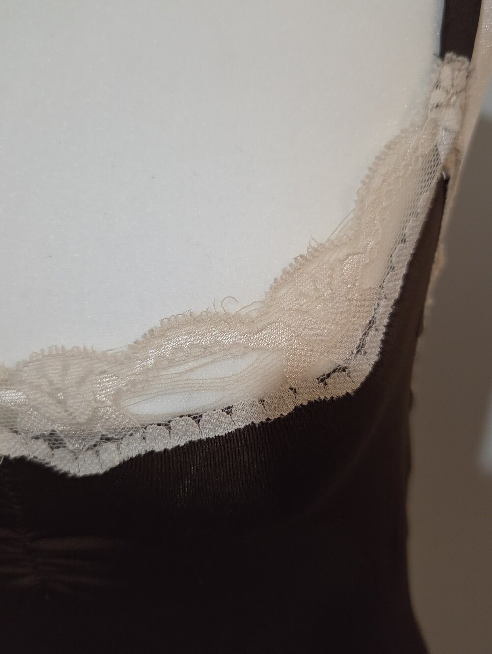 Vintage Y2k Brown And Cream Lace Dainty Feminine Casual Cami Tank Top | S - Picture 3 of 10